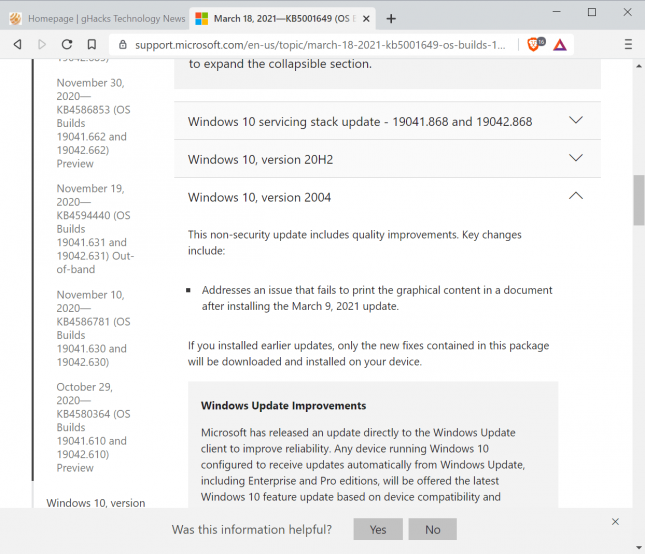 windows 10 printing fix optional update