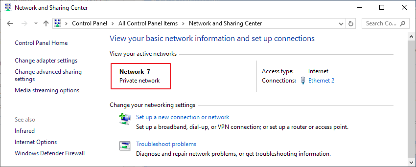 windows network name