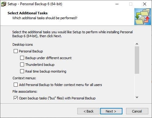Personal Backup installer