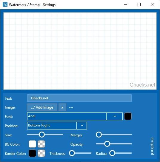 Sniptool v2 stamp watermark