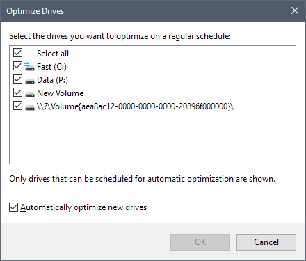 optimize drives