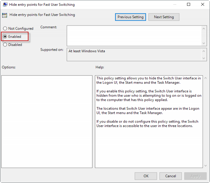 How to disable Fast User Switching on Windows | ComTek Computer ...