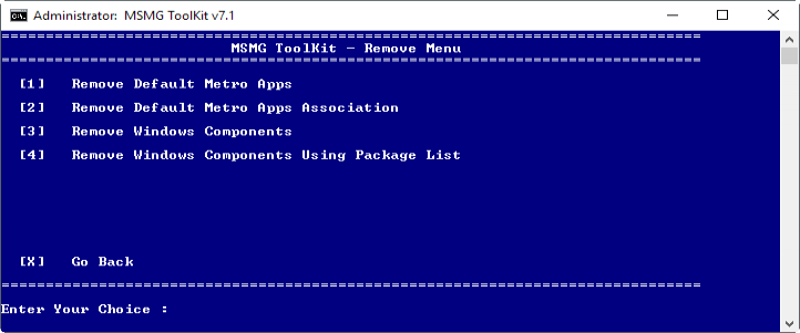 msmg toolkit remove windows components