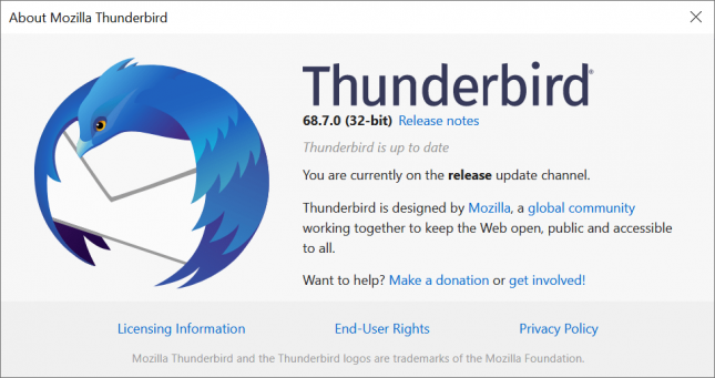 thunderbird 68.7.0